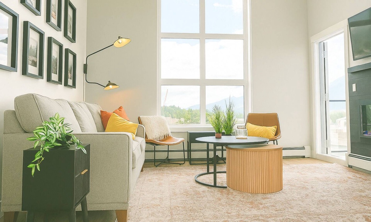 Golden Apartment | New Mountain View Condo | 2BR 3 Beds AC Vaulted Ceilings Top Floor