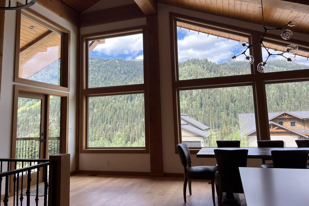 Fairways Ski Chalet | Upstairs half of a timber frame ski-in chalet.