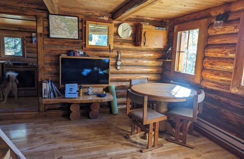 Blaeberry Cabin | A Swiss chalet styled cabin in the woods with rustic charm. A peaceful getaway.