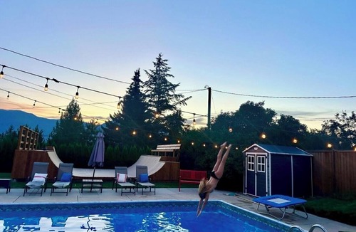 Salmon Arm House | Lake & Mountain View Home with Pool. Close to everything Salmon Arm has to offer