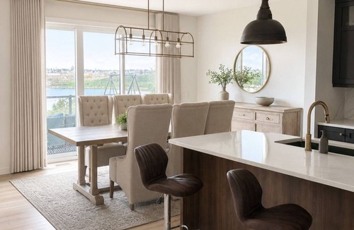Airdrie House | Luxury Pond View Home | Sleeps 11 | Near Calgary Airport & Banff