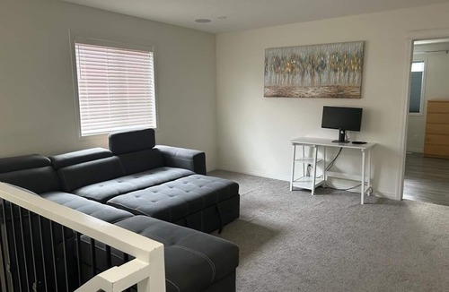 Sage Hill House | Modern single family home with home office in basement.