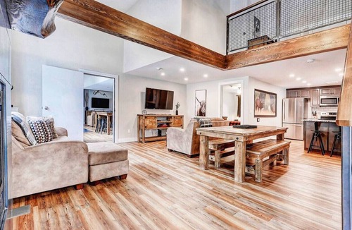 Canmore Villa | Mountain View Townhome with Pool & Banff Passes