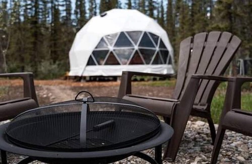 Calgary RV Rental | Reconnect with Nature in Style: Riverside Dome Retreat in Alberta's Serene Setting