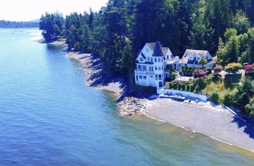 Chemainus Other | Waterfront Castle on the beach with hot tub on 1.58 Acres at downtown Chemainus