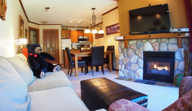 2 bedroom apartment in village centre, ski in/out
