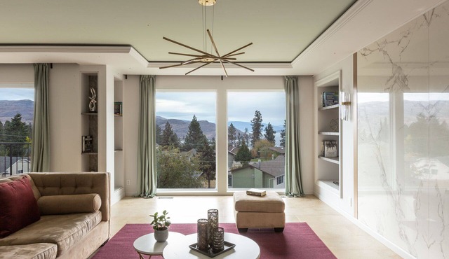 Boutique retreat with lake view.