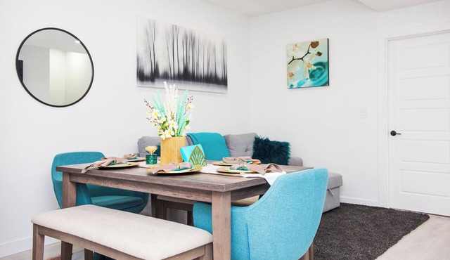 Brand new-very clean-aesthetically pleasing and comfortable 2-bedroom suite.