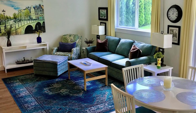 Bright garden level suite