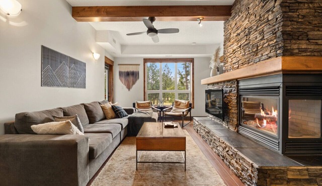 Caribou Pines | Outdoor Pool & Hot Tub | Fireplace