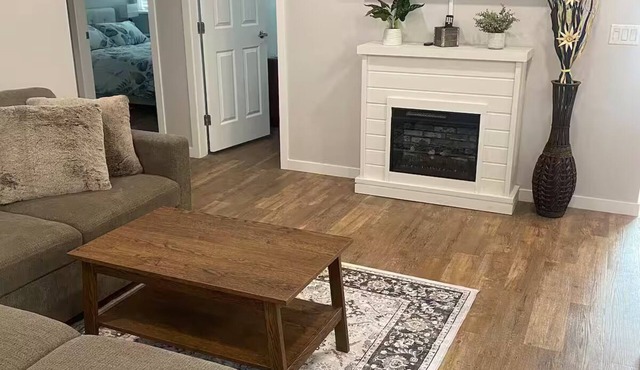 Classy and modern, 2 bedroom suite covered with patio.