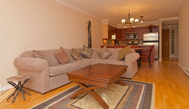 Family Size Garden Terrance Condo. Free parking, Blueberry Hills location, 1.5 miles to Village
