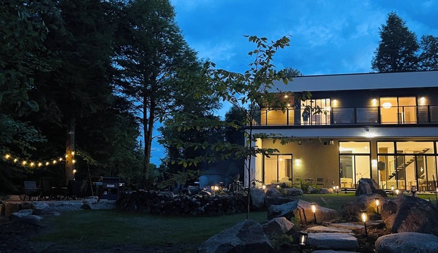 forest chalet Nideli| 4 ensuite bedrooms | SPA & Sauna | cozy backyard & bonfire in La conception