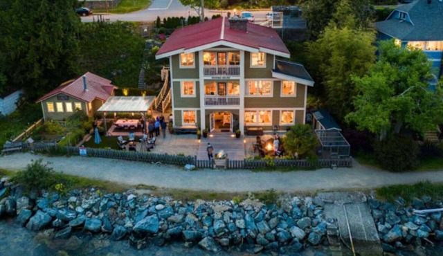 Iconic Waterfront 3-Story Home with Views in Gibsons BC, Sleeps 16