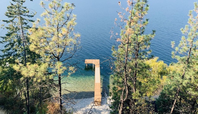 Lakefront Okanagan Home with Large Private Patio, Lake View & Private Beach