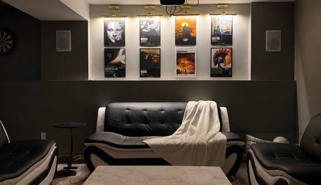 Modern Upper Basement Theatre Suite of Hinton!