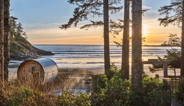 Oceans Edge-Chesterman, Storm watching, sauna, Hot Tub, Pet