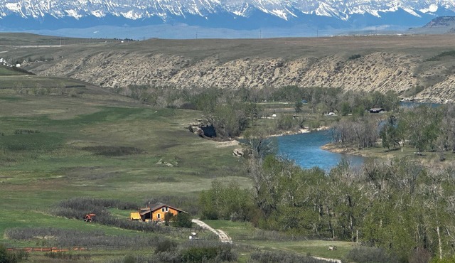 Oldman river serene seriously private cabins pet, family and fisher friendly.