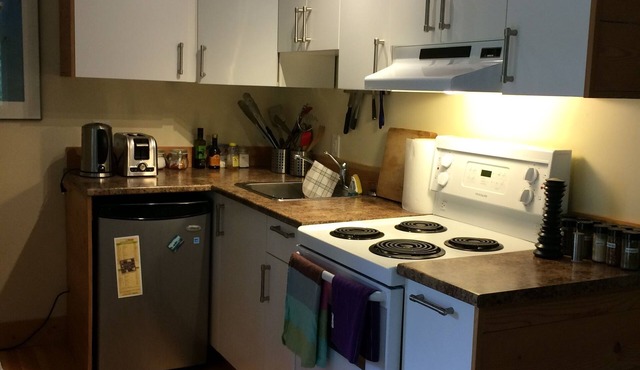 Private cottage in a quiet garden setting. Sunny, cozy, pet-friendly.
