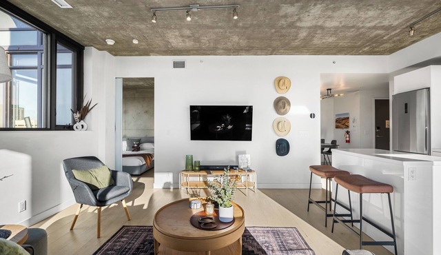 Skyline & Mountain Views | Prairie Cowboy Modern DT 2BR Condo