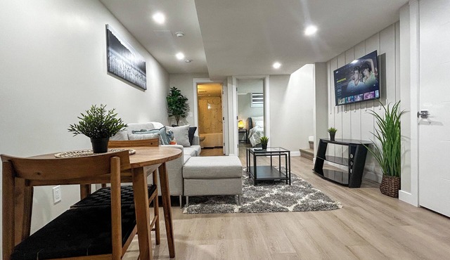 Work, Rest & Exercise | Calgary suite | Near Airport & Banff Route