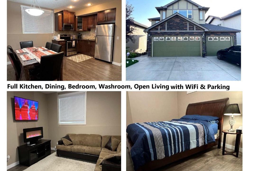 Panorama Hills Apartment | Spacious Private Cozy Walkout Entire Suite Close to Airport, Downtown, Shops, Stampede & Rocky Mountains with many Amenities in Panorama Hills NW - 4 Can Sleep