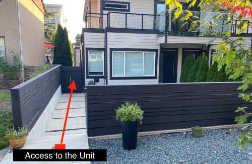 Lower Lonsdale Apartment | Modern Private 1 Bedroom Suite - Assigned Parking and Patio