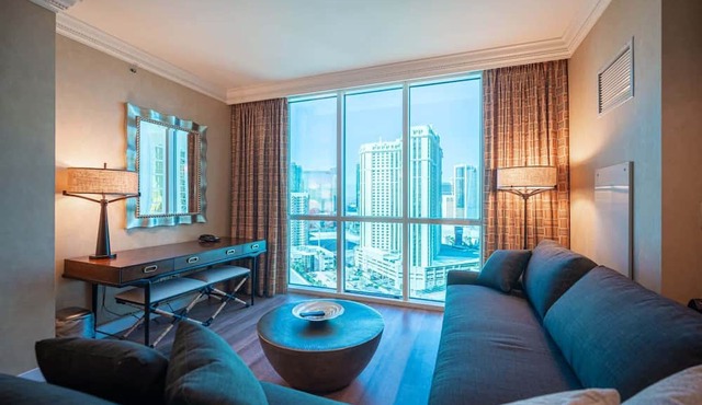 No Resort Fee Strip View Suite + Free Valet + Pool in Las Vegas