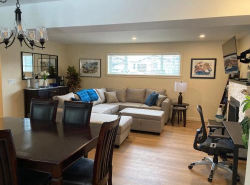 Bright poolside walkout two bedroom basement suite in the Okanagan